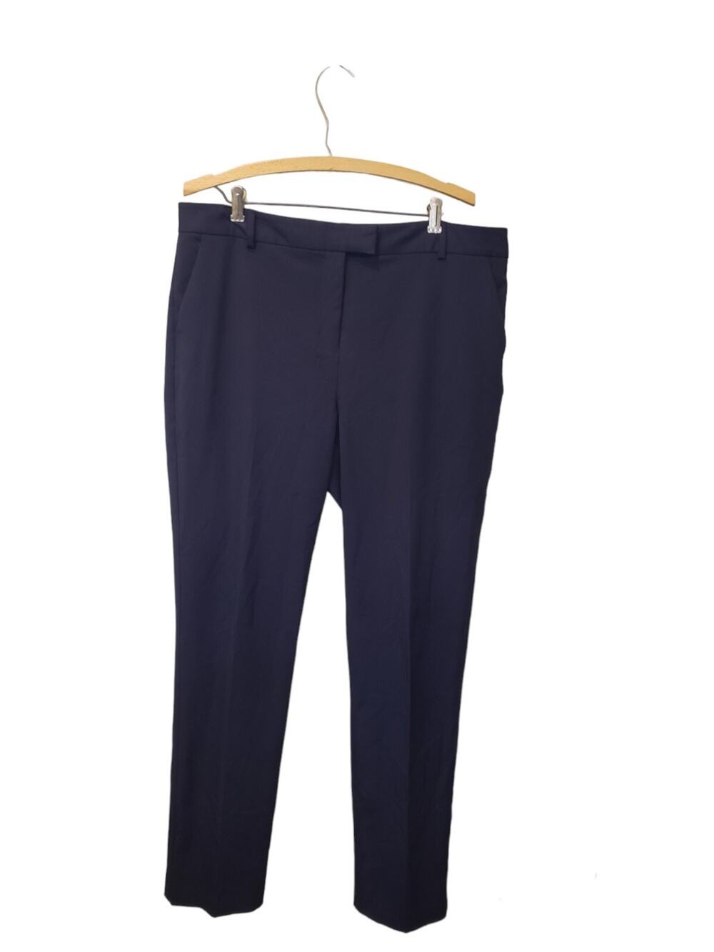 Reiss Joanne Navy Blue Trouser Dress Pants Size 12 Long Classic Neutral Business
